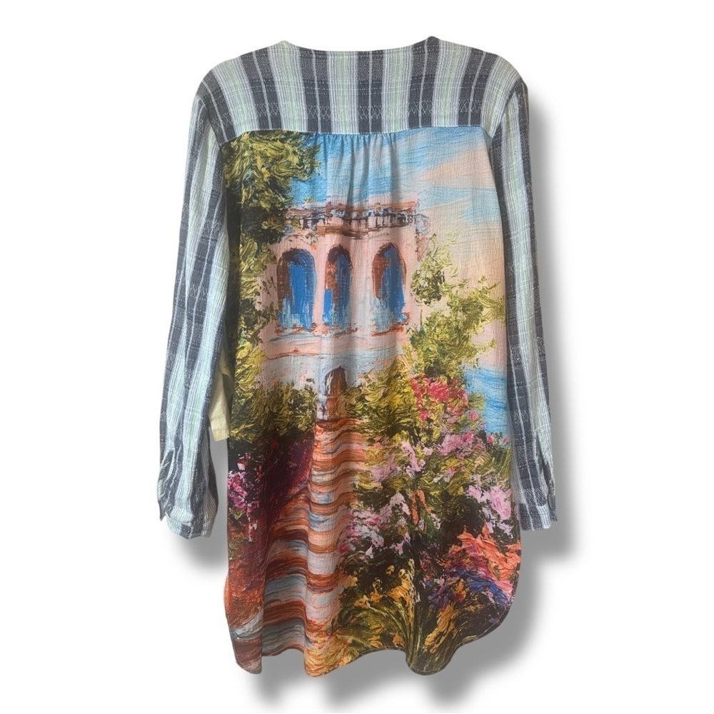 Aratta Floral Embroidered Striped Tunic - Picture 4 of 11